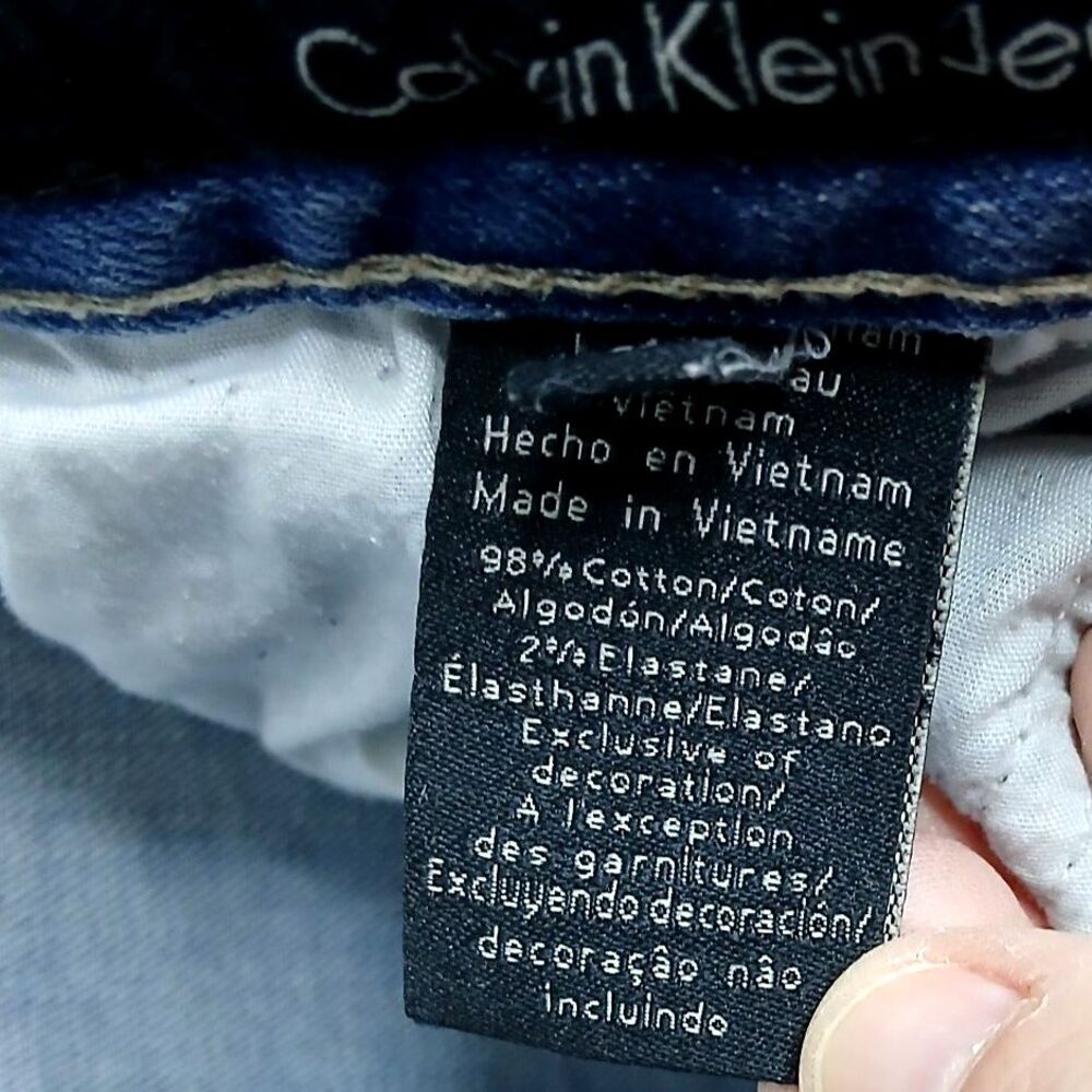Calvin Klein Ultimate Skinny Denim Capris Jeans Cropped Pants Zip Womens 32 / 14 - Picture 7 of 9
